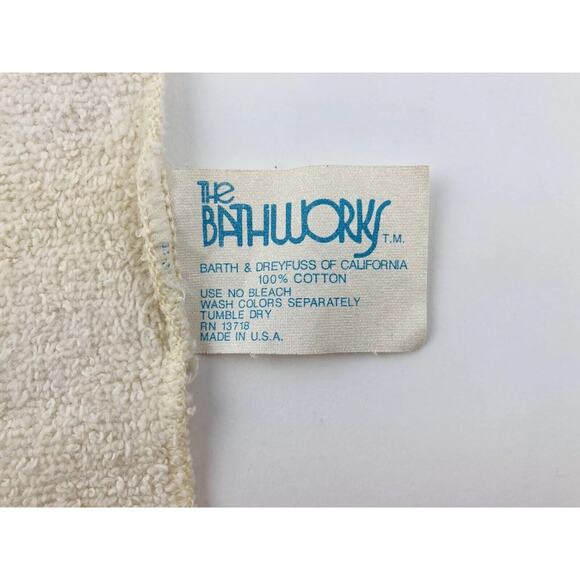 Bathworks Vintage 3 Piece Towel Set Pastel Satin Triangle Barth & Dreyfuss USA - Picture 7 of 11